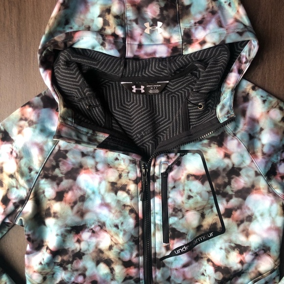 Under Armour Jacket Women’s Small Coldgear Storm Infrared Full Zip Hooded Bubble - Picture 3 of 10